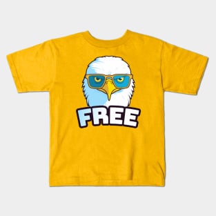Free || Bald Eagle Head Kids T-Shirt